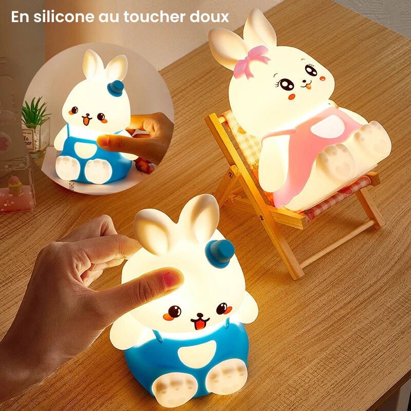 Veilleuse bébé et enfant lapin LED multicolore