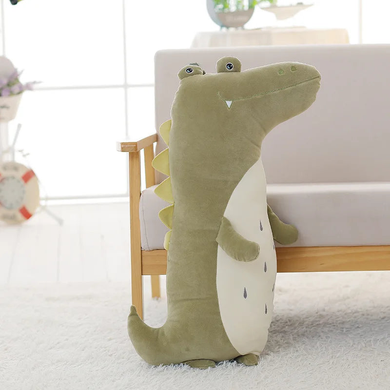 Coussins animaux décoratifs Dinosaure & Crocodile - Pour chambre d'enfant