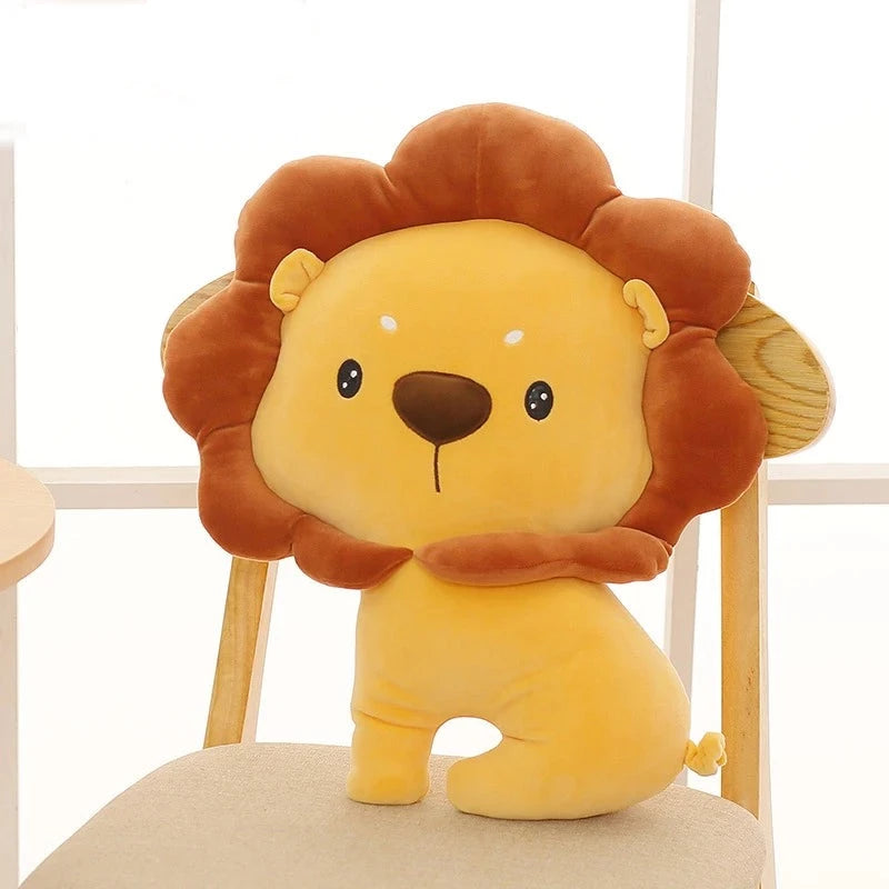 Coussins animaux décoratifs Lion & Oie - Pour chambre d'enfant