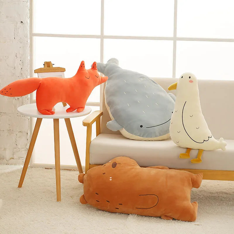 Coussins décoratifs Oiseaux, Ours, Renard, Baleine - Pour chambre d'enfant