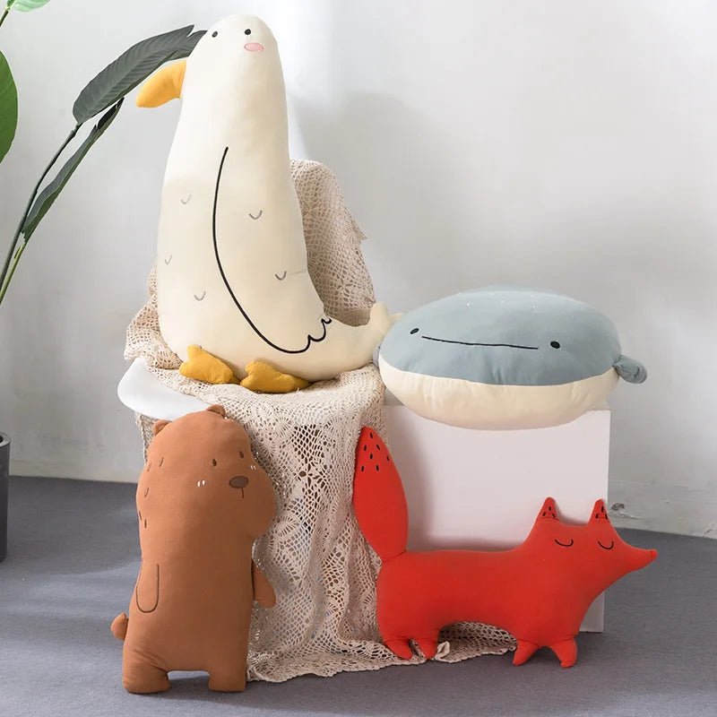 Coussins décoratifs Oiseaux, Ours, Renard, Baleine - Pour chambre d'enfant