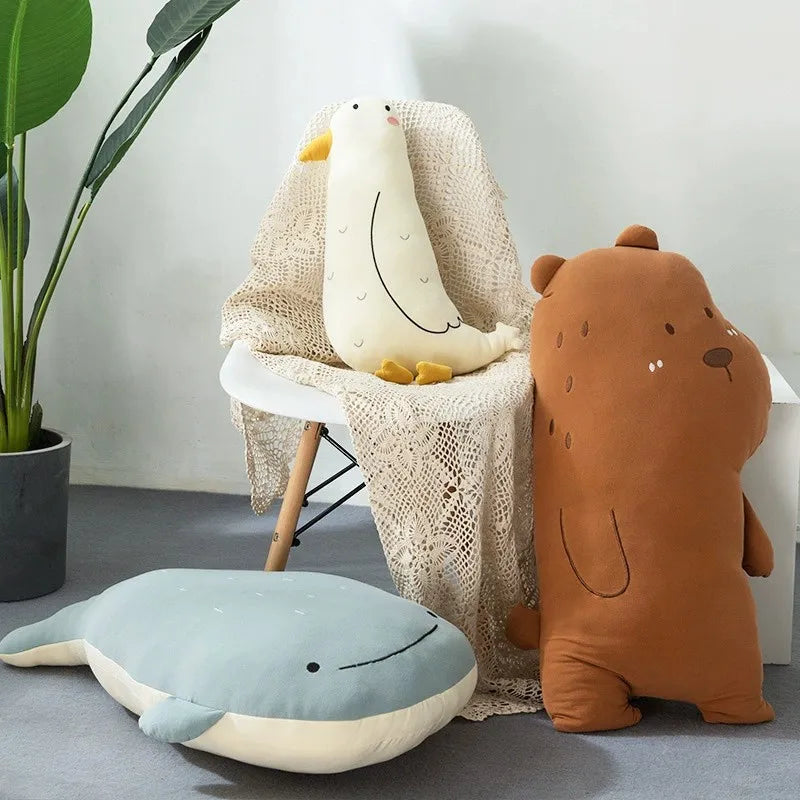 Coussins décoratifs Oiseaux, Ours, Renard, Baleine - Pour chambre d'enfant