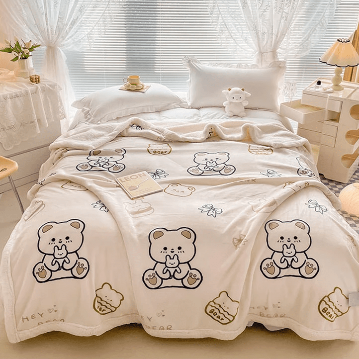 Couverture tendresse "Doux Rêves" pour enfant - Motifs ours Couverture chambre, Couvertures, Couvertures enfant