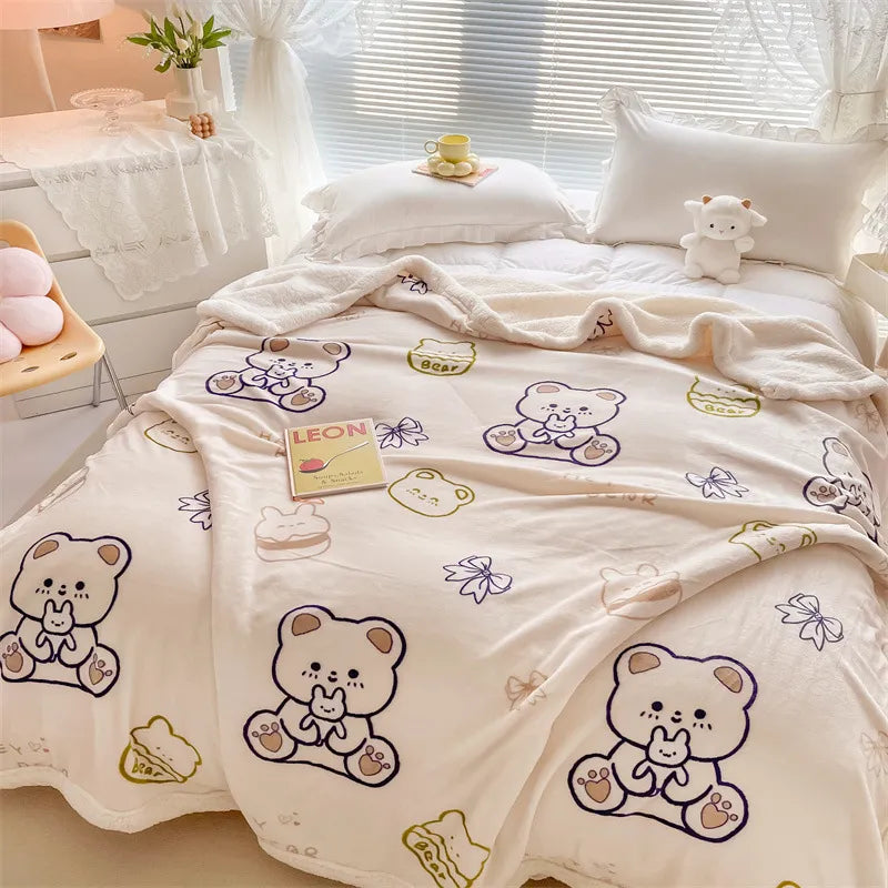 Couverture tendresse "Doux Rêves" pour enfant - Motifs ours Couverture chambre, Couvertures, Couvertures enfant