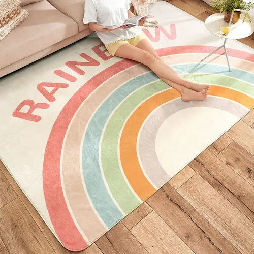 Tapis Arc-en-Ciel Doux et Ludique - Couleur et Confort Tapis chambre, Salon, Tapis adulte, Tapis chambre, Tapis salon