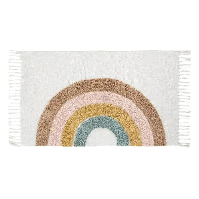 Tapis Arc-en-Ciel Moelleux avec Pompons Tapis chambre, Salon, Tapis adulte, Tapis chambre, Tapis enfant, Tapis salon