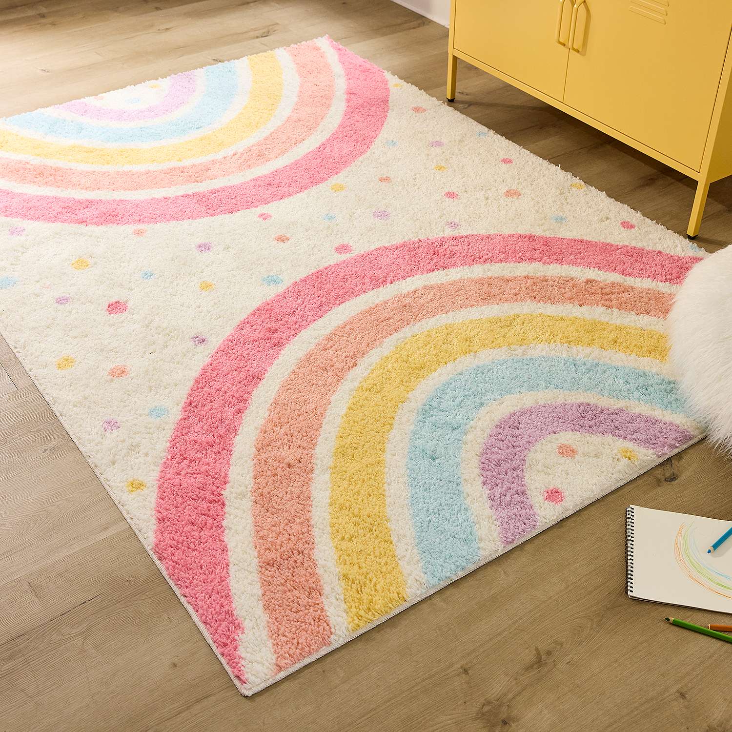 Tapis Arc-en-Ciel douillet - Aire de jeu pour enfants Tapis Tapis chambre, Tapis enfant