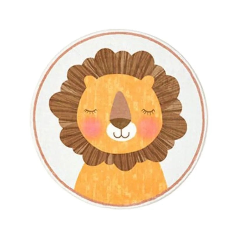 Tapis Rond Douceur Sauvage - Espace de Jeu Lionceau pour Enfant Tapis Tapis chambre, Tapis enfant