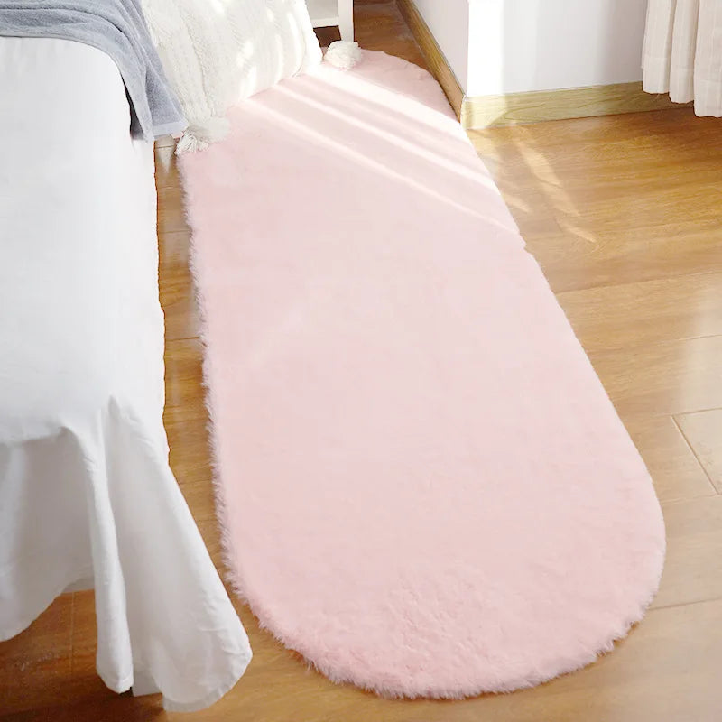 Tapis Rose Doux Imitation Fourrure de Lapin - Confort et Élégance Tapis chambre, Tapis adulte, Tapis chambre