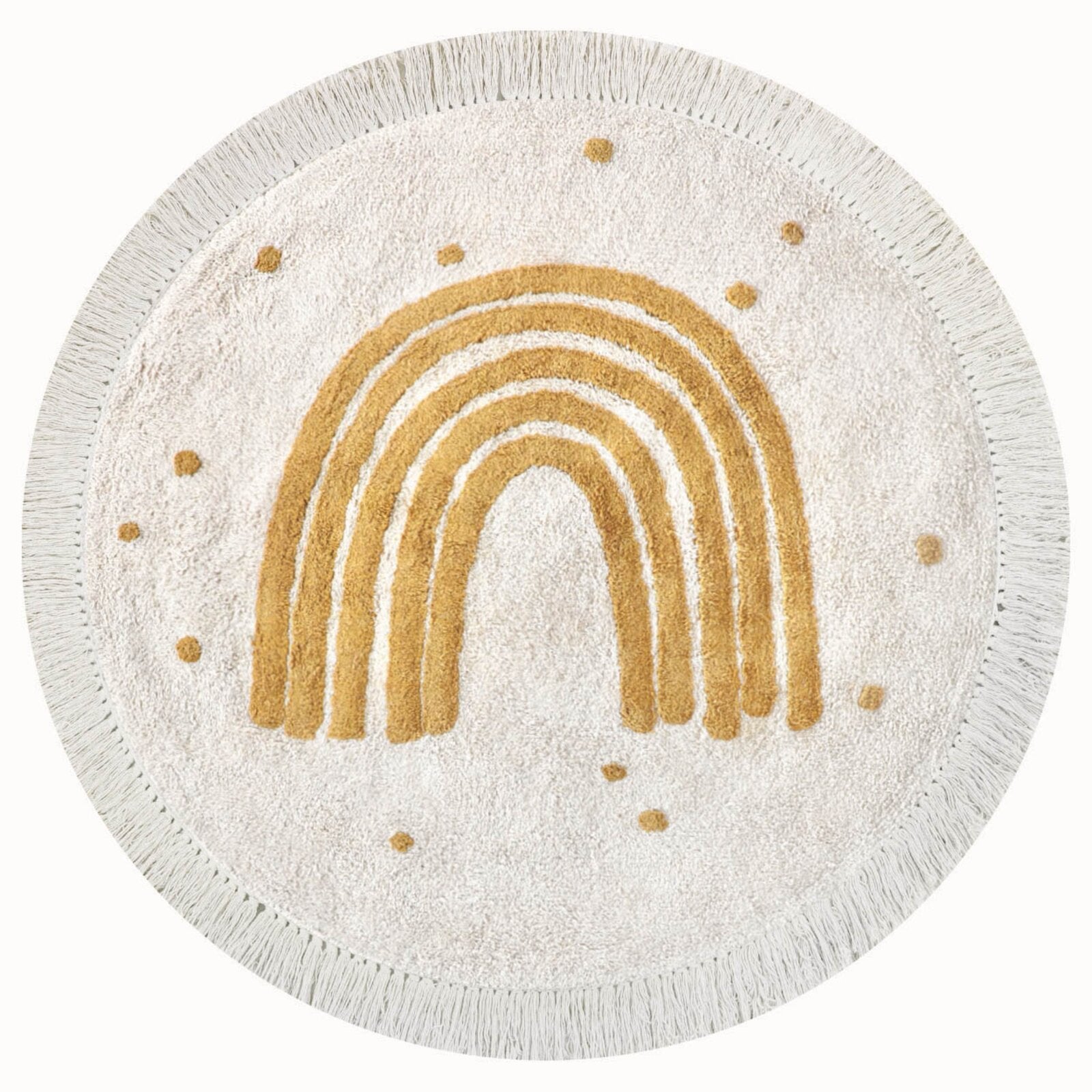 Tapis rond câlin Arc-en-Ciel jaune Tapis Tapis enfant