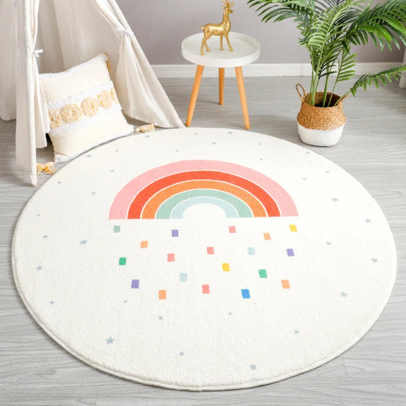 Tapis rond doux Arc-en-ciel Enchanté pour chambre d'enfant Tapis chambre, Tapis chambre, Tapis enfant