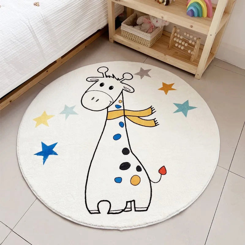 Tapis rond doux girafe et étoiles pour chambre d'enfant Tapis chambre, Tapis chambre, Tapis enfant